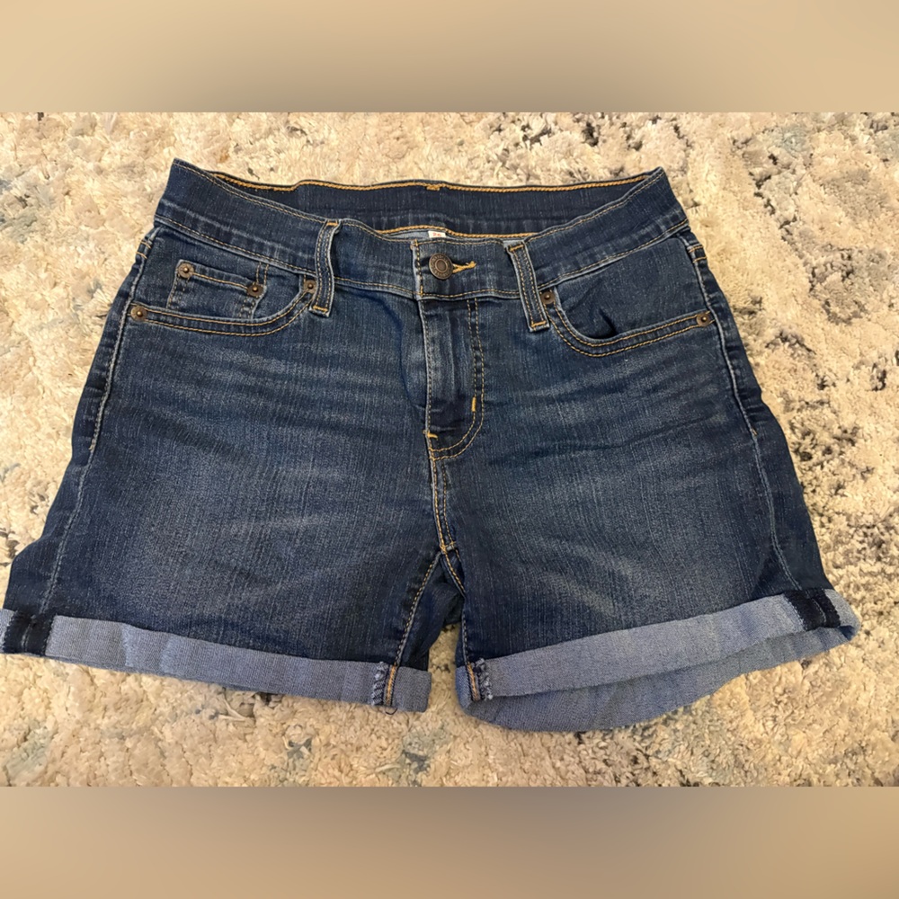 Levi’s Classic Dark Denim Jean Shorts